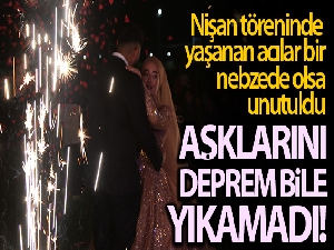 Aşklarını deprem bile yıkamadı