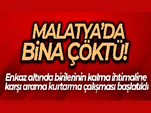 Malatya'da 5 katlı çöktü: Yan binada mahsur kalan 4 kişiyi itfaiye kurtardı