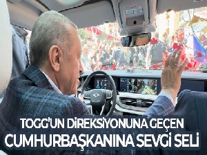 Togg'un kalbinde direksiyona geçen Cumhurbaşkanı'na sevgi seli