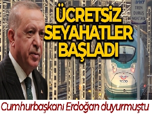 Cumhurbaşkanı Erdoğan duyurmuştu, ücretsiz seyahatler başladı: Vatandaşlar YHT garına akın etti