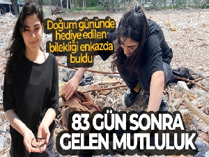 Enkazda bulduğu bilekliği depremzede Sıla'nın yüzünü güldürdü