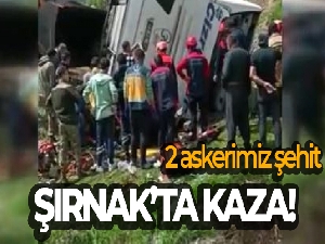 Şırnak'ta askeri personel taşıyan otobüs devrildi