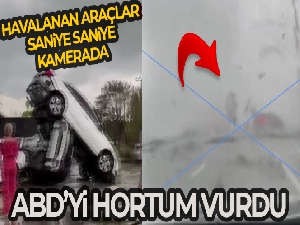 ABD'deki hortumda araçlar uçtu