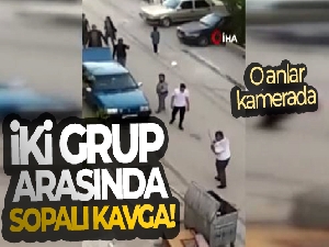 Ankara'da iki grup arasında sopalı kavga: O anlar kamerada