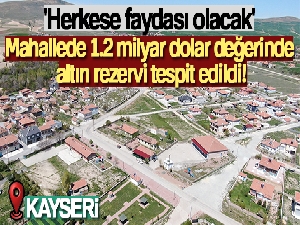 1.2 milyar dolar değerinde altın rezervi tespit edilen mahalle sakinleri sevinçli