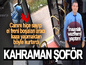 Kahraman şoför kazayı böyle önledi
