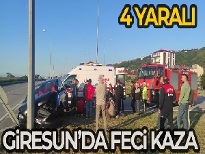 Giresun'da trafik kazası: 4 yaralı
