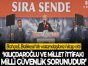 MHP lideri Bahçeli, Balıkesir'de vatandaşlara hitap etti