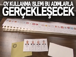 Oy kullanma işlemi bu adımlarla gerçekleşecek
