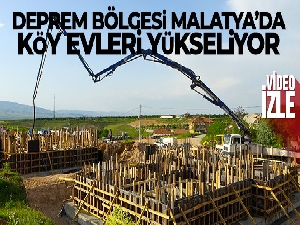 Deprem bölgesi Malatya'da köy evleri yükseliyor