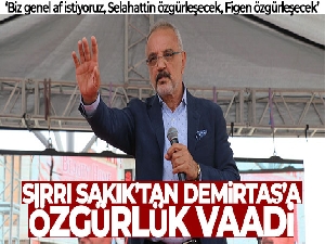 Sırrı Sakık: 'Selahattin özgürleşecek'