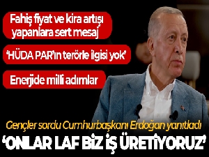 Cumhurbaşkanı Erdoğan gençlerle buluştu