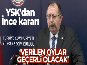 YSK Başkanı Yener: 'Muharrem İnce'ye verilen oylar geçerli olarak kabul edilecek'