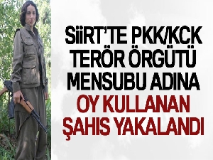 Siirt'te PKK/KCK terör örgütü mensubu adına oy kullanan şahıs yakalandı