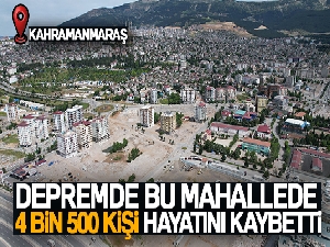Depremde bu mahallede 4 bin 500 kişi hayatını kaybetti