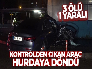 Bursa'da kontrolden çıkan araç hurdaya döndü: 3 ölü, 1 ağır yaralı