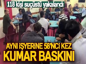 İzmir'de aynı iş yerine 58'nci kez kumar baskını: 118 kişi suçüstü yakalandı