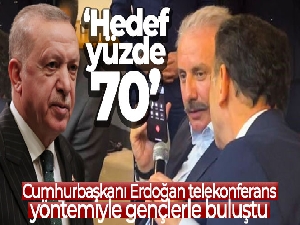Telekonferans yöntemiyle gençlerle buluşan Cumhurbaşkanı Erdoğan: 'Hedef yüzde 70'