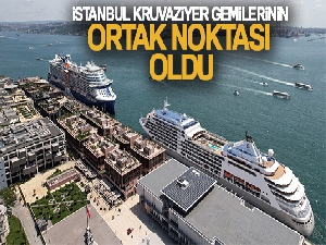 Dev kruvaziyerler Galataport'a demirledi