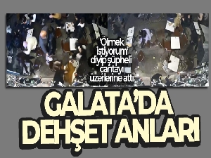 Galata'da dehşet anları kamerada: Çığlık çığlığa kaçarken adeta birbirlerini ezdiler