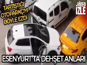 Para yüzünden tartıştığı otopark görevlisini aracıyla ezdi: O anlar kamerada