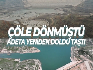 Sevindiren manzara, çöle dönmüştü adeta yeniden doldu taştı