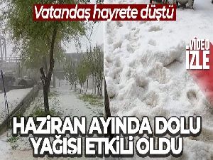Haziran ayında etkili olan dolu yağışı vatandaşı hayrete düşürdü