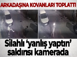 İstanbul'da silahlı 'yanlış yaptın' saldırısı kamerada: Arkadaşına kovanları toplattı