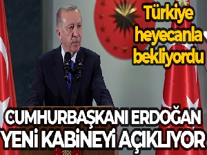 Cumhurbaşkanı Erdoğan, Türkiye Yüzyılı Kabinesini açıkladı