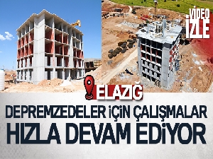 Elazığ'da depremzedeler için yapılan TOKİ konutunun ilk bloğu tamamlandı