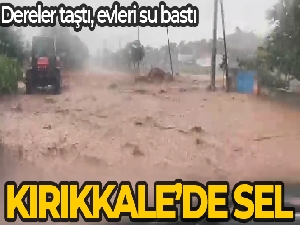 Kırıkkale'de sel: Dereler taştı, evleri ve ahırları su bastı