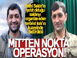 MİT, Fethi Sekin'in şehit olduğu saldırıyı organize eden teröristi Irak'ın kuzeyinde etkisiz hale getirdi