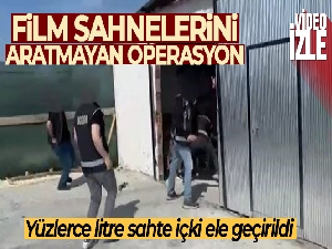 Tekirdağ'da yasa dışı içki fabrikasına operasyon kamerada