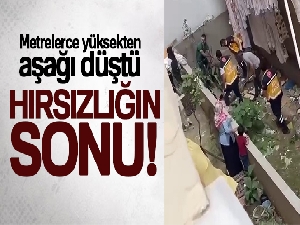 Hırsızlık için 5 katlı binanın çatısına çıktı, metrelerce yüksekten aşağı düştü