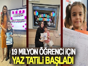 Öğrencilerin karne heyecanı