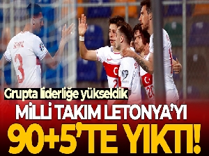 Milli Takım Letonya'yı 90+5'te yıktı! Grupta liderliğe yükseldik