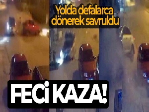 2 kişinin hayatını kaybettiği, 4 kişinin yaralandığı kaza güvenlik kamerasında