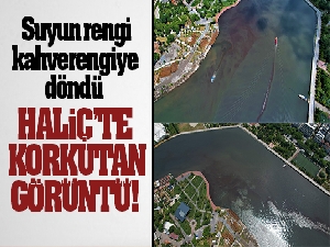 Haliç'te korkutan görüntü