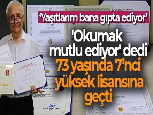 'Okumak mutlu ediyor' dedi, 73 yaşında 7'nci yüksek lisansına geçti