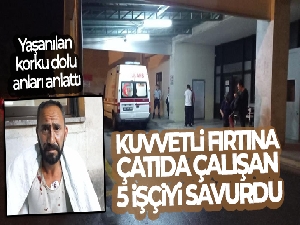 Edirne'de kuvvetli fırtına çatıda çalışan 5 işçiyi savurdu: 1'i ağır 3 yaralı