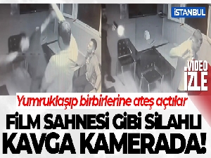 İstanbul'da film sahnesi gibi silahlı kavga