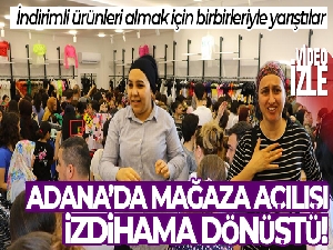 Mağaza açılışı izdihama dönüştü