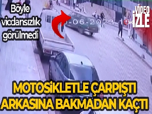 Motosikletle çarpışan otomobil sürücüsü kaza yerinden kaçtı