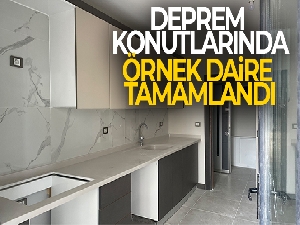 Deprem konutlarında örnek daire tamamlandı