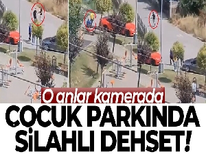 Çocuk parkında silahlı dehşet: O anlar kamerada