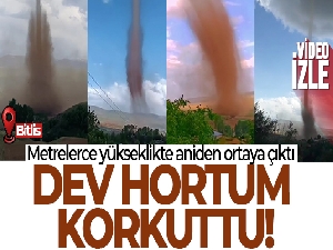 Ahlat'ta dev hortum cep telefonu kamerasında