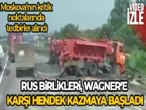 Wagner askerlerinin ilerleyişine karşı Lipetsk'te hendekler kazıldı