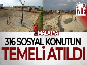 Malatya'da 316 sosyal konutun temeli atıldı
