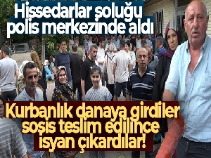 Kurbanlık danaya girdiler, kolide istedikleri çıkmayınca isyan çıkardılar...