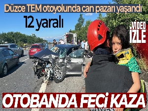 Otobanda feci kaza: 12 yaralı